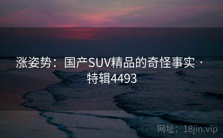 涨姿势：国产SUV精品的奇怪事实 · 特辑4493